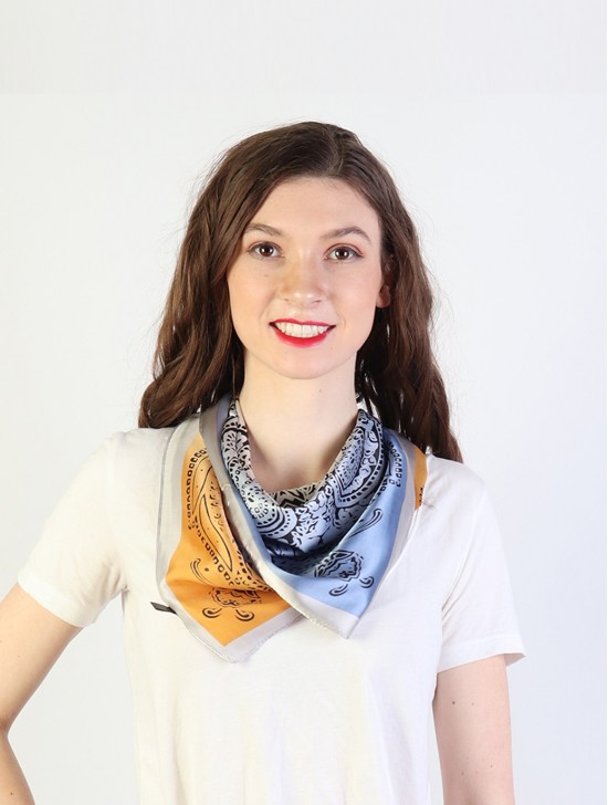 Paisley Print Square Scarf